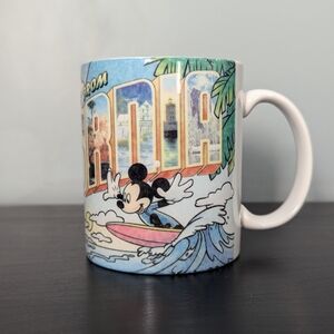 Mickey And Minnie "Greetings From California" Ceramic Coffee‎ Mug